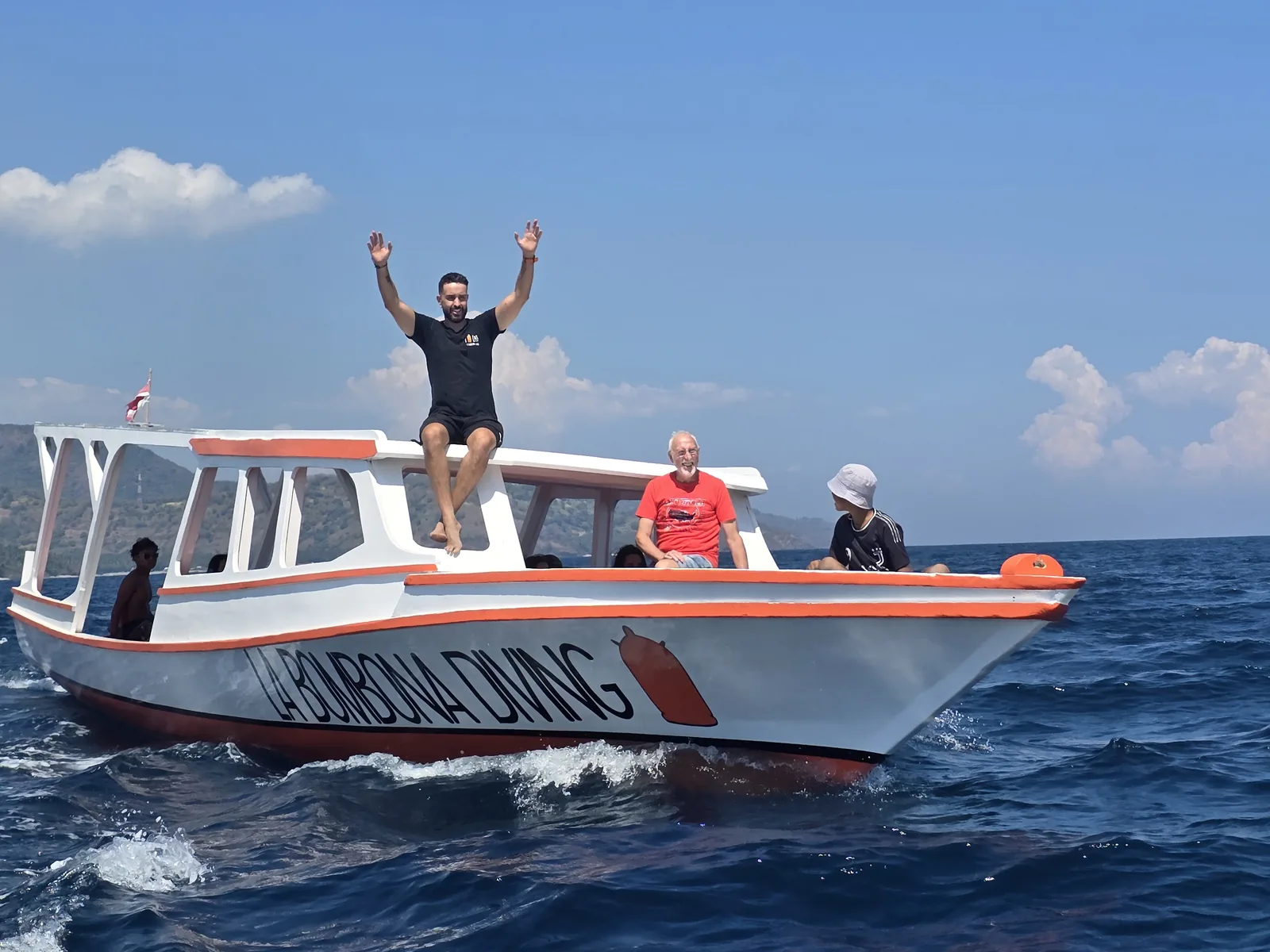 The La Bombona Diving dive boat off Gili Trawangan