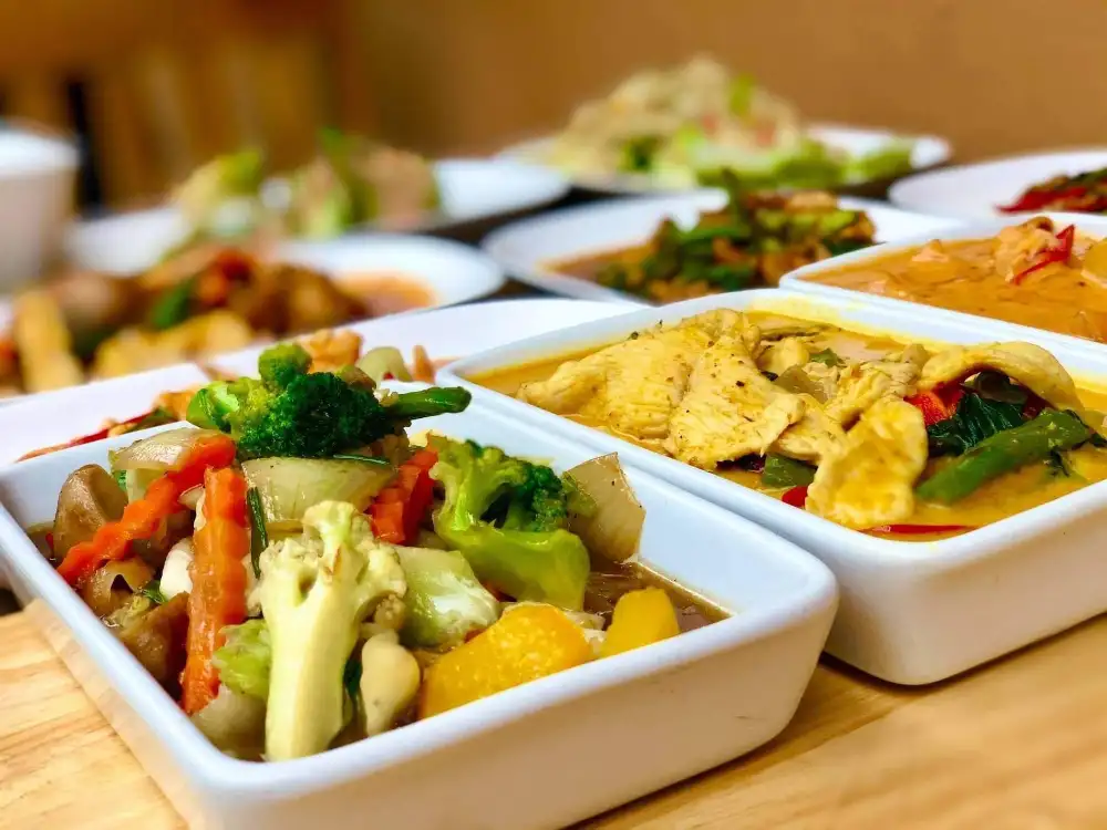A Thai-fusion pizza and traditional Thai dishes served at ChuChu Thai Food on Koh Tao